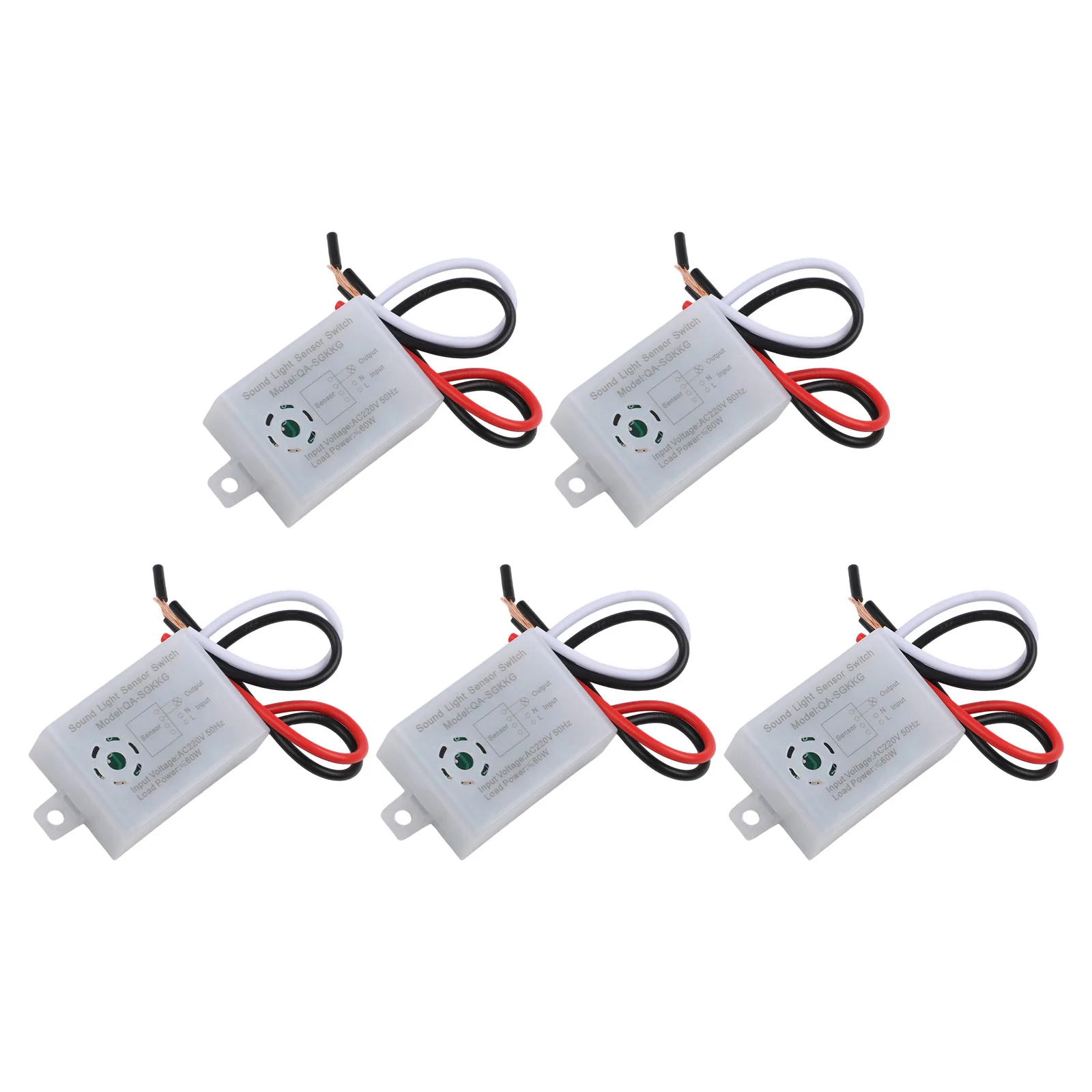 Pack of 5 Sound Voice Sensor Switch 220V Automatic Control Energy Saving High Sensitivity Perfect for Indoor Use