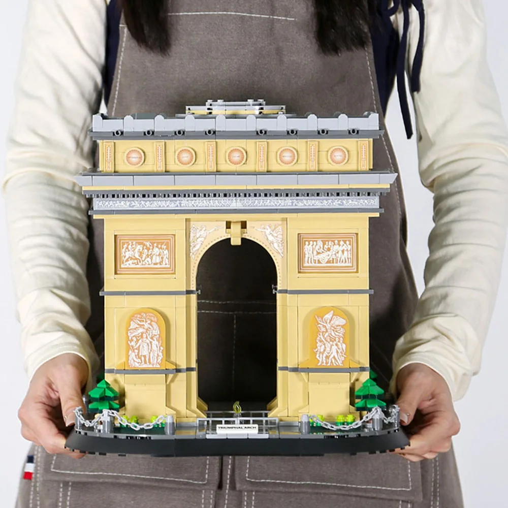 

Modern Famous Landmark Architecture Assembly Model Block France Paris Arc De Triomphe Building Bricks Educational Toys For Gifts