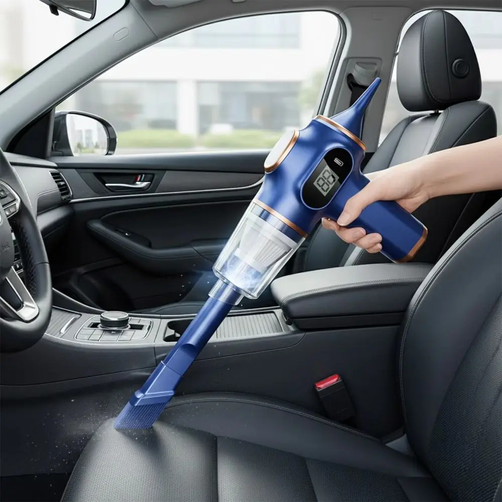 120W High Suction Car Vacuum Cleaner 4500Pa High Power Dual Use Portable Vacuum Cleaner Strong Suction Dust Removal