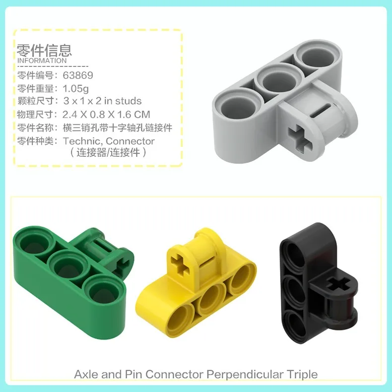 50g Technische MOC Onderdelen Kruisas Pin Connector 2393 6536 6538c 10197 10288 15461 18948 22961 26287 27940 Auto Model Kits Speelgoed