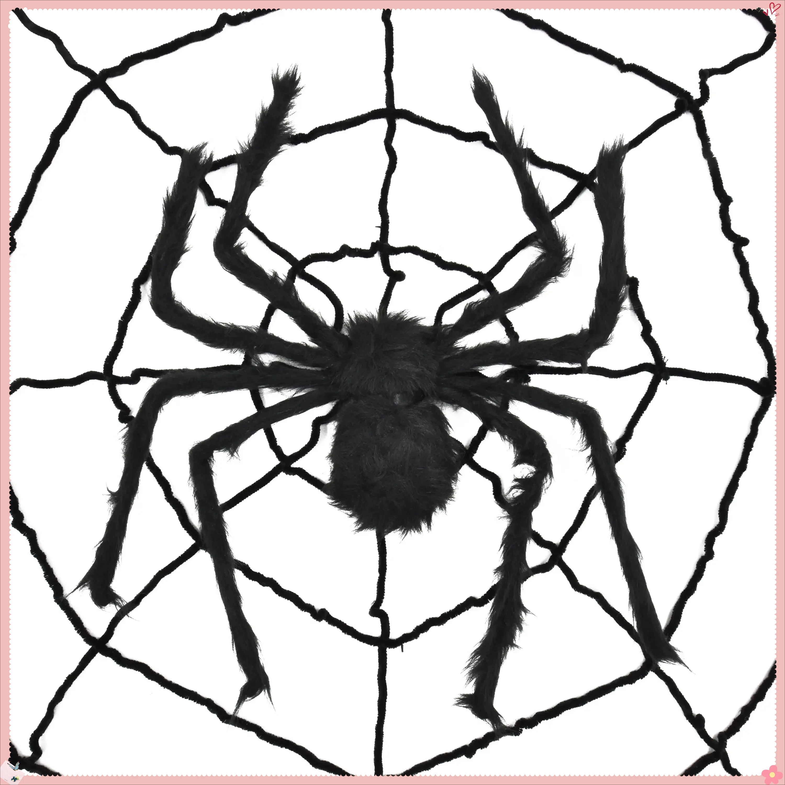 

Набор светящегося паука и гигантской паутины длиной 8 футов — водонепроницаемый уличный набор сцены на Хэллоуин для жуткого дома с привидениями