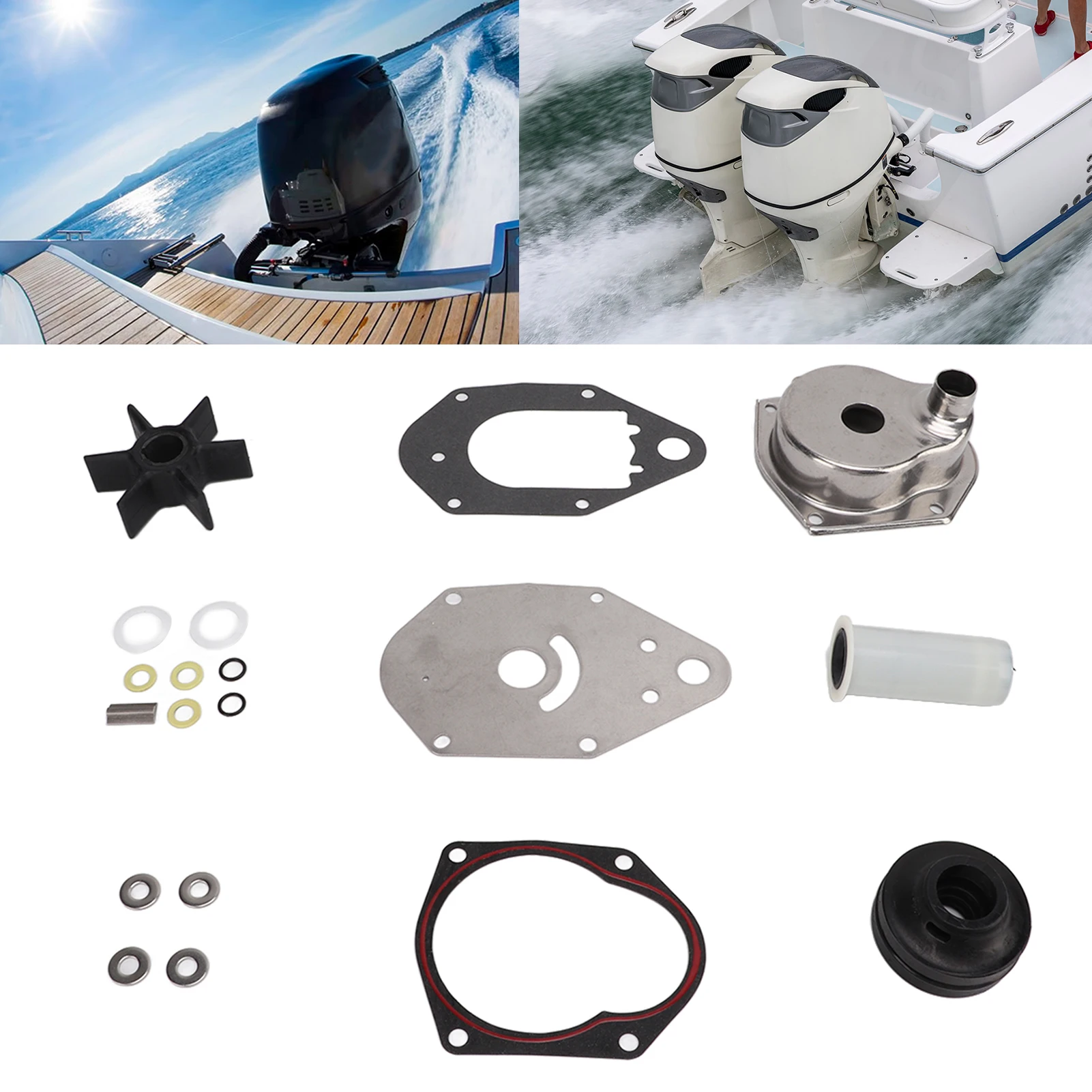 

Набор для восстановления, ремонтный комплект крыльчатки 46‐812966A12, замена из нержавеющей стали для 4-тактных подвесных двигателей Mariner