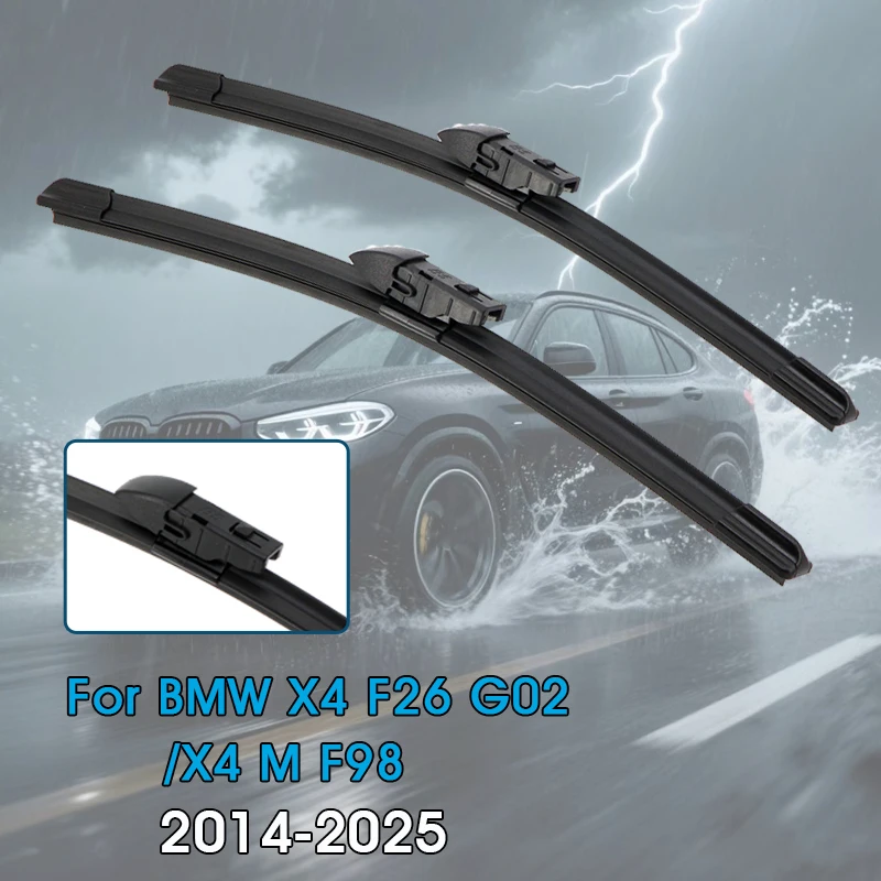 

Car Wiper Blades For BMW X4 (F26 G02/G02 Facelift) X4 M(F98/F98 Facelift) 2014-2025 Front Window Windscreen Windshield Wiper