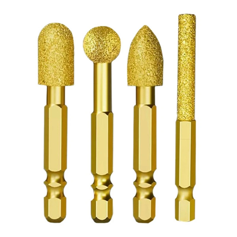 

Brazed Diamond Grinding Head Tile Rotary File Polishing Head For Glass Stone Rotary Tool