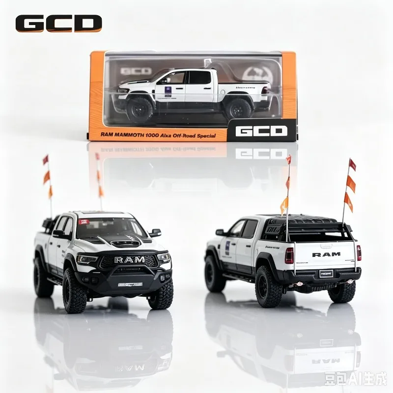 GCD 1:64 Ford RAM T-Rex Pickup 1000 Alxa Off road Special Edition Alloy Car Model,Simulation Ornament, Adult Collectibles.