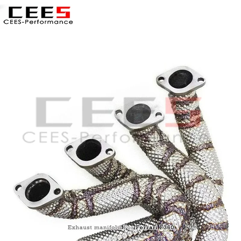 cees ل 2003-2005 فيراري 360 F360 3.6L رأس العادم المنوع قطع غيار السيارات ماسورة من الفولاذ المقاوم للصدأ نظام العادم
