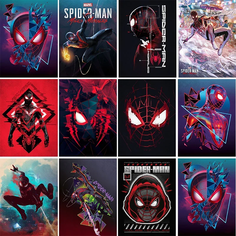 

Miniso Disney Marvel Comic Spiderman Poster Wall Art Canvas Painting Prints Living Room Decor Home Decor Mural Pictures