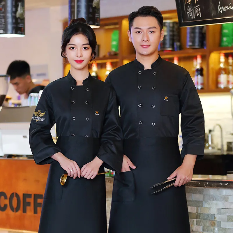 

Dining Chef Overalls Men's Women's Long Sleeves Short Sleeve Autumn and Winter Model Kitchen Cook Clothes after Baking