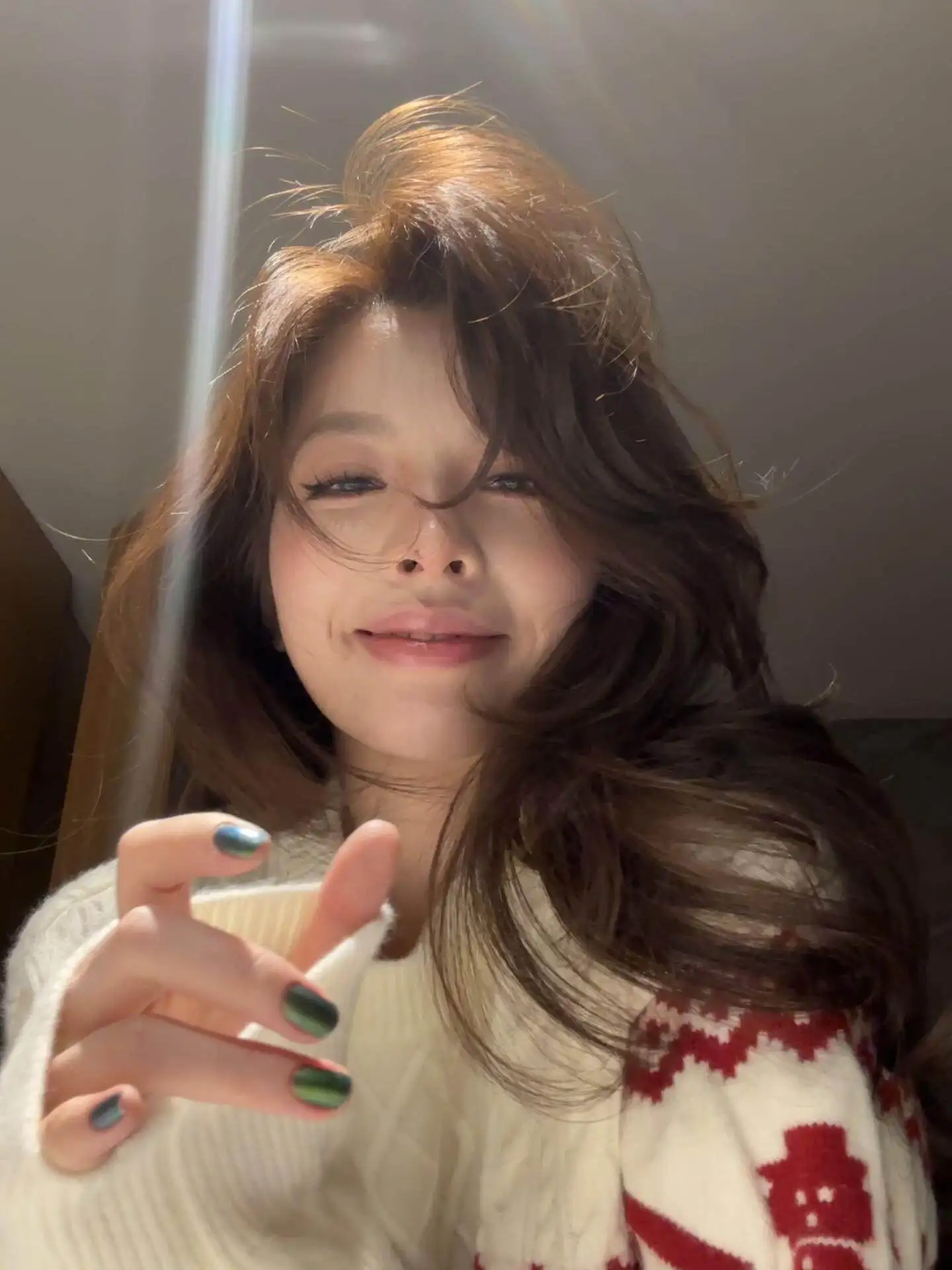 Retro zachte, gezellige Cisas rood wit gebreid los damessweatshirt Cisas borduurwerk ontwerp lente herfst winter top