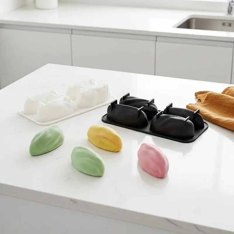 Reusable Food Grade Silicone Baking Mold 4/12 Cavity Non-Stick Mould for Pecan Nut Chocolate Dessert Home Kitchen Baking