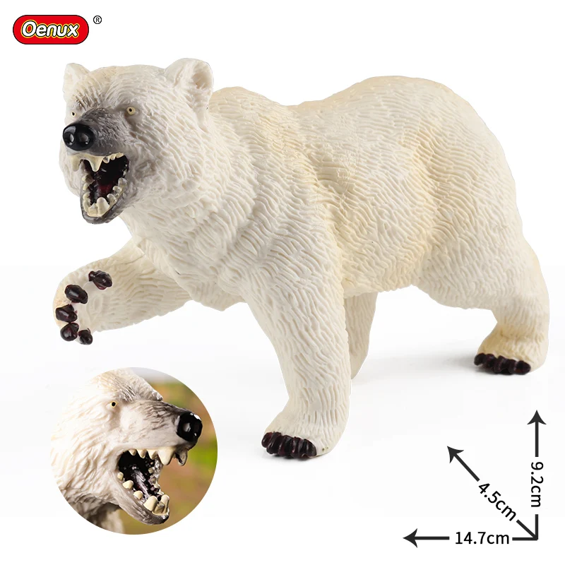 Oenux wilde Mammut Chamäleon Eidechse Wolf Bär Hahn Modell Action figuren solide PVC Tier Figur Sammlung Spielzeug Kinder Geschenk