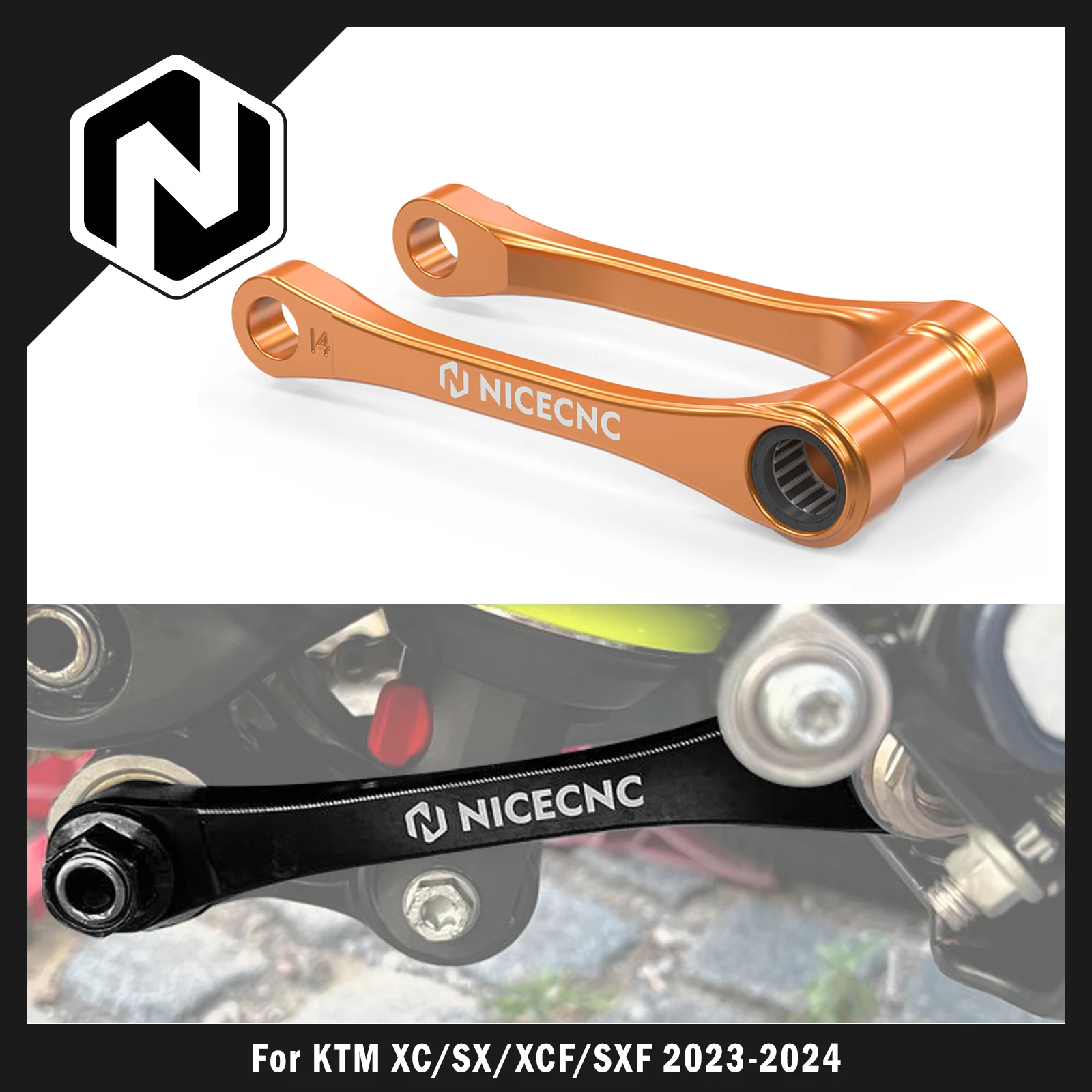 

NICECNC For KTM SX 125 SXF 250 SXF 450 For Husqvarna TE 300 FE 250 FE 450 2023-2024 1/1.5″ Lowering Link Kit For GasGas EC 300