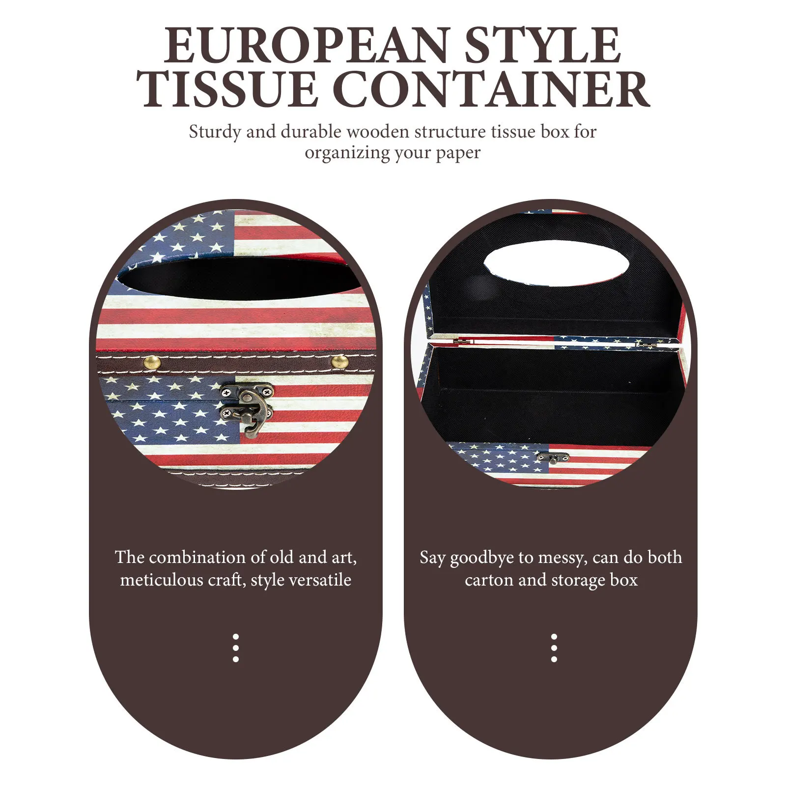 

Wooden Tissue Box European Style Holder For Living Room Bedroom Desktop Storage Home Decor Tissue Container Napkin Box Household