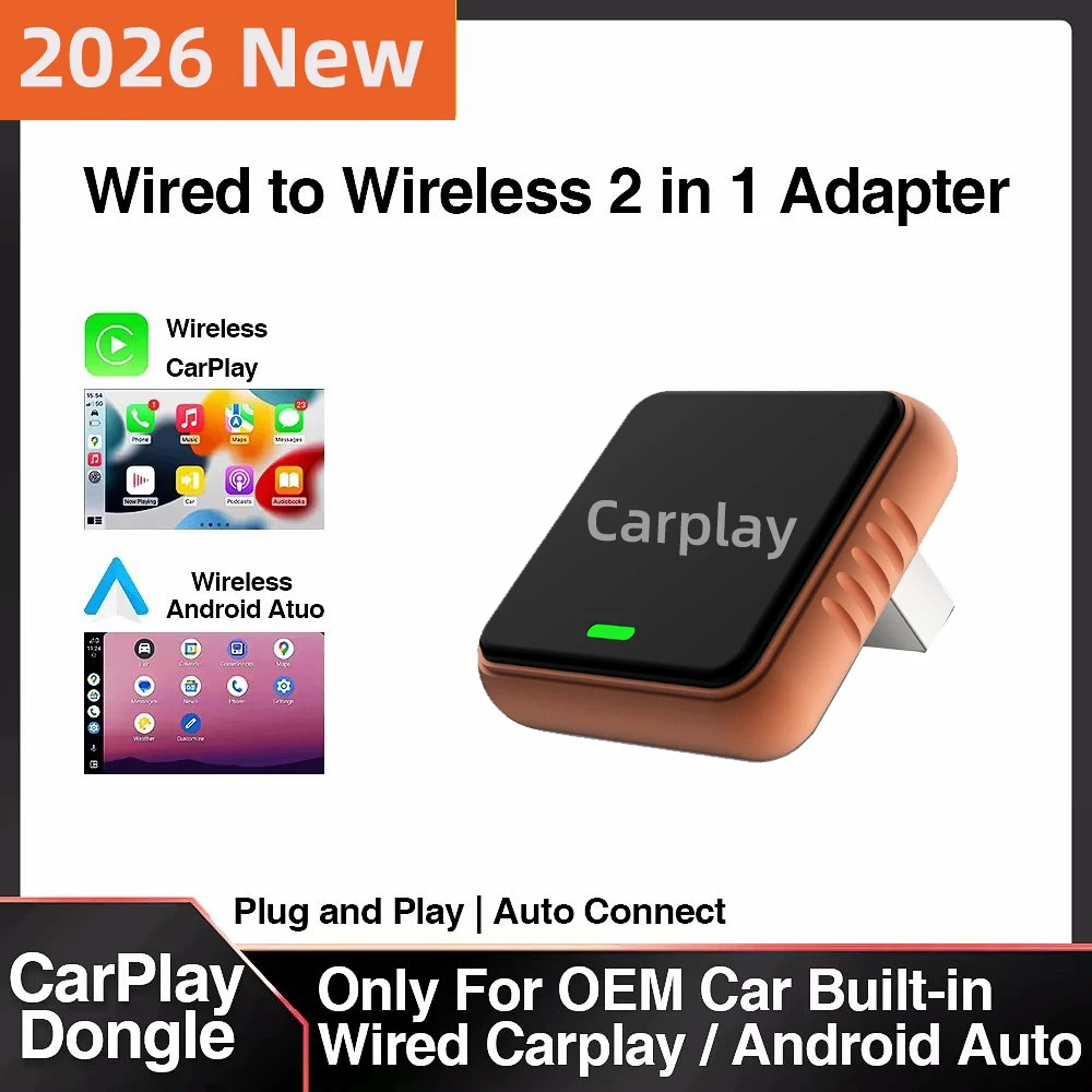 

2в1 Беспроводной CarPlay Dongle Беспроводной Android Auto адаптер AI Smart Box Автомобильные интеллектуальные системы для автомобиля с проводным CarPlay