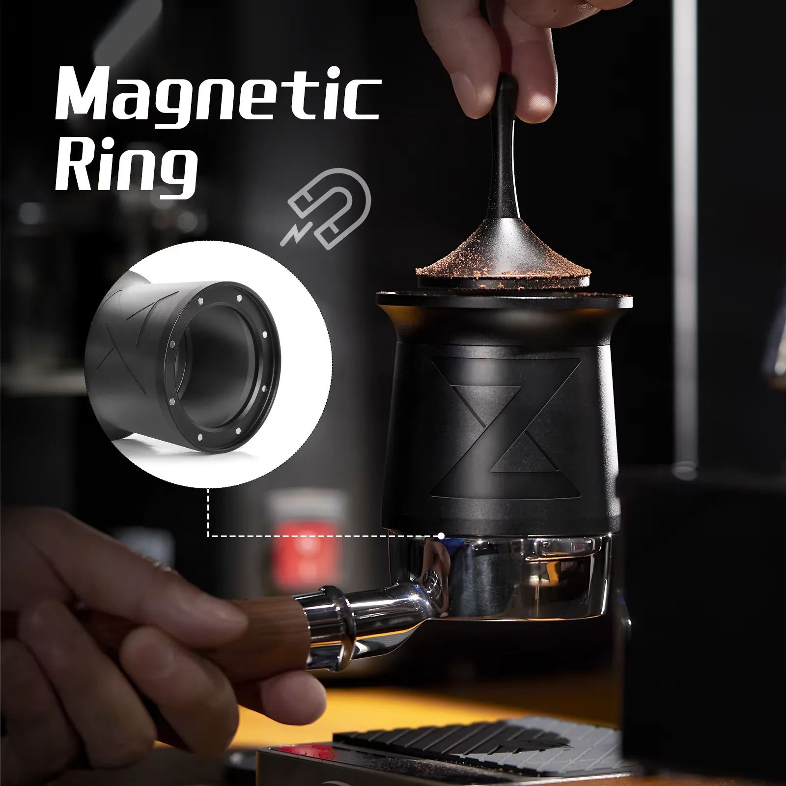 IKAPE Coffee Blind Shaker, Espresso Powder Receiver Cup, Coffee Powder Receiver Container for 51/54/58mm Portafilters (Z-Graphs)