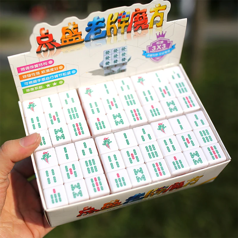 Cubos mágicos de velocidad Mahjong, rompecabezas, cubo educativo mágico, juguetes educativos para niños y adultos, cubo Digital, rompecabezas, 3x3x3