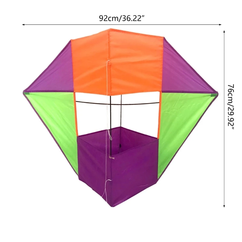 Colorful Cube Box Shape Kite Suitable for Flying for Kids Beginners Stereo Kite