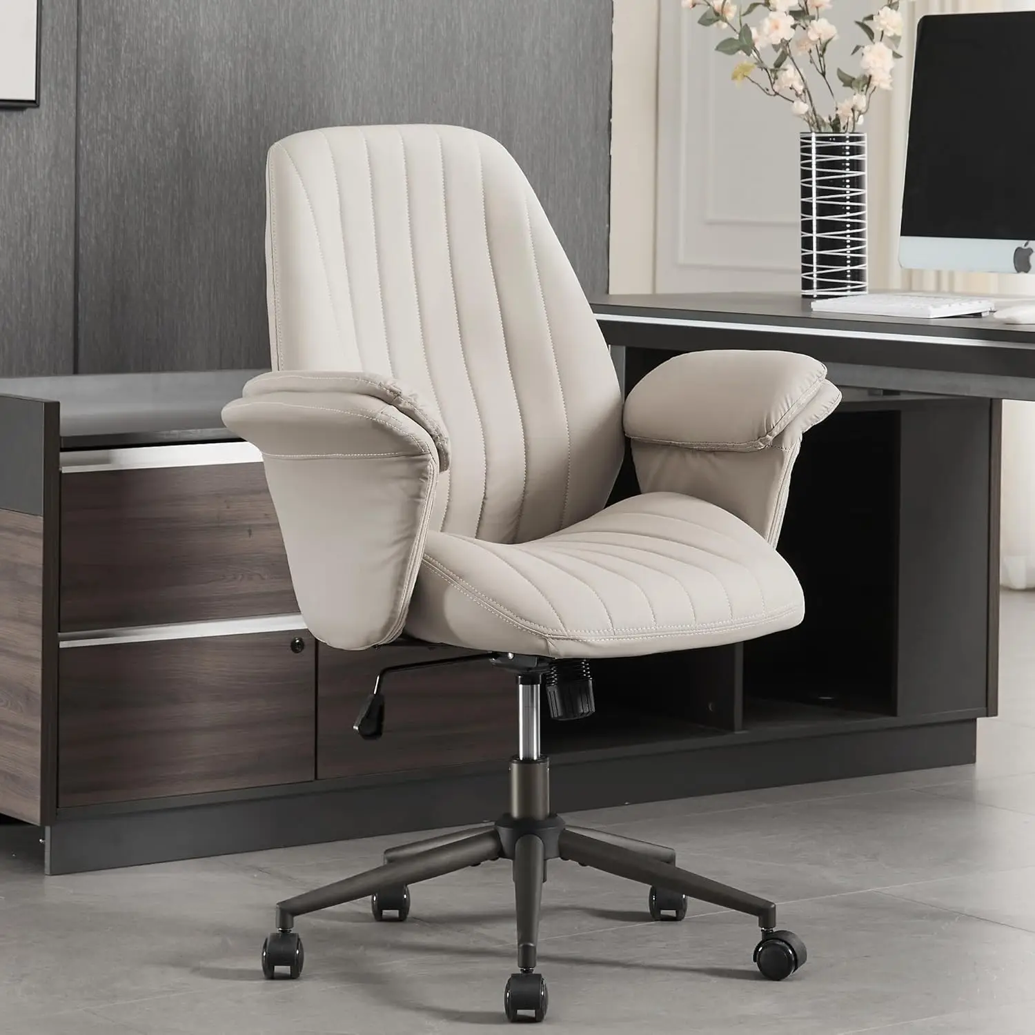 

Ergonomic Home Office Chair, Lumbar Support Executive Office Desk Chair, Adjustable Height Computer Chair With 30° Tilting