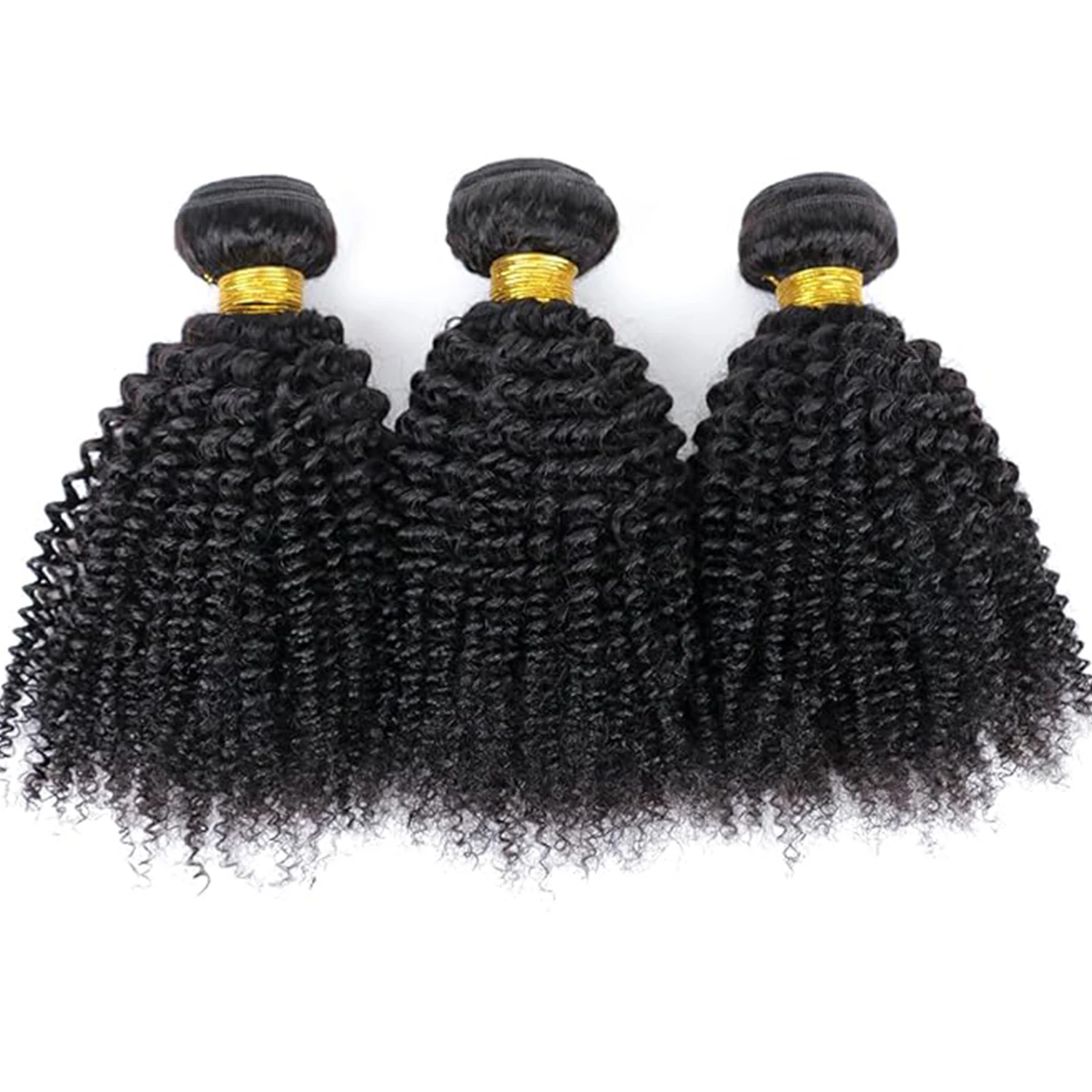 บราซิล Afro Kinky Curly Hair 3 รวมกลุ่ม 100% Remy ผม Afro Curly Human Hair Extension ผมสานธรรมชาติสีสําหรับผู้หญิง