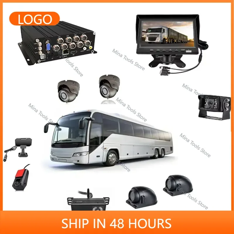 8-Channel H.265 Digital Video Recorder Full HD 1080P Truck Recorder Car DVR LTE Reverse Camera Security Monitoring System