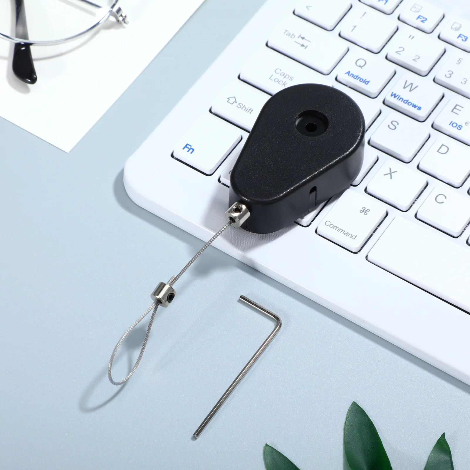 قابل للسحب كابل حبل قفل التلقائي قابل للسحب لمكافحة خسر أسلاك الفولاذ حبل سلك أمان صندوق المقود عن بعد