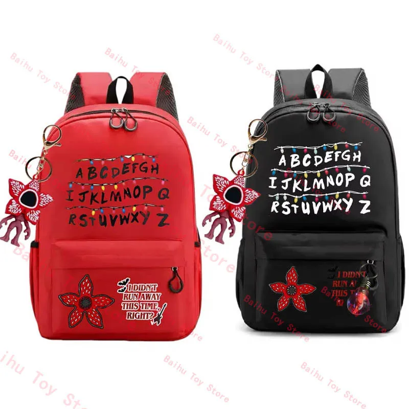 

2026 NEW Stranger 26 Letter Backpack Anime Fashionable Student Double Shoulder Bag Cosplay Schoolbag Kids Gift Toy