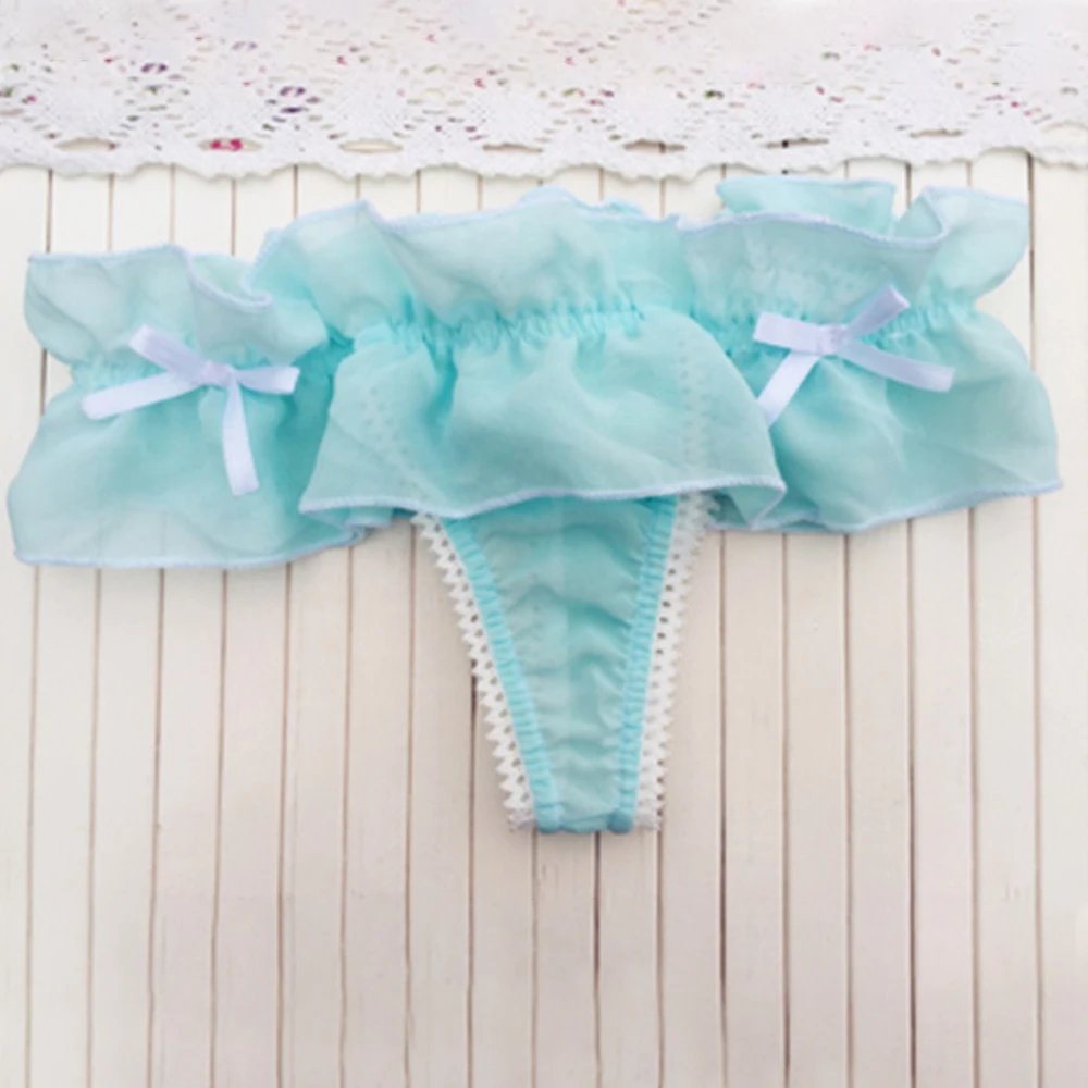 Cute Sexy Women\'s Underpants Love Gilding G-String Panties Low-Rise Briefs Thong Bikini Knickers Soft Panties Lace-up Underwear