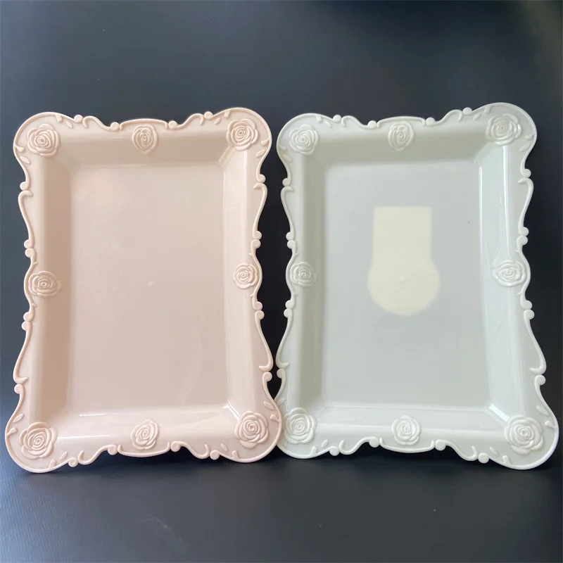 

Daio Princ Desktop Organizer Cosmetic Box Tray Miscellaneous Items Comb Storage Container Sweet Girl Design Dormi Use