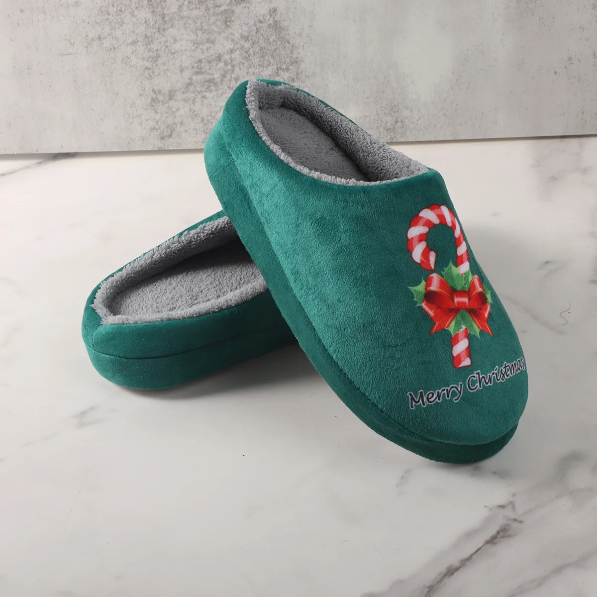 Buon natale inverno Indoor calore domestico fondo piatto scarpe in cotone antiscivolo Casaul scarpe morbide scarpe da donna pantofole da donna