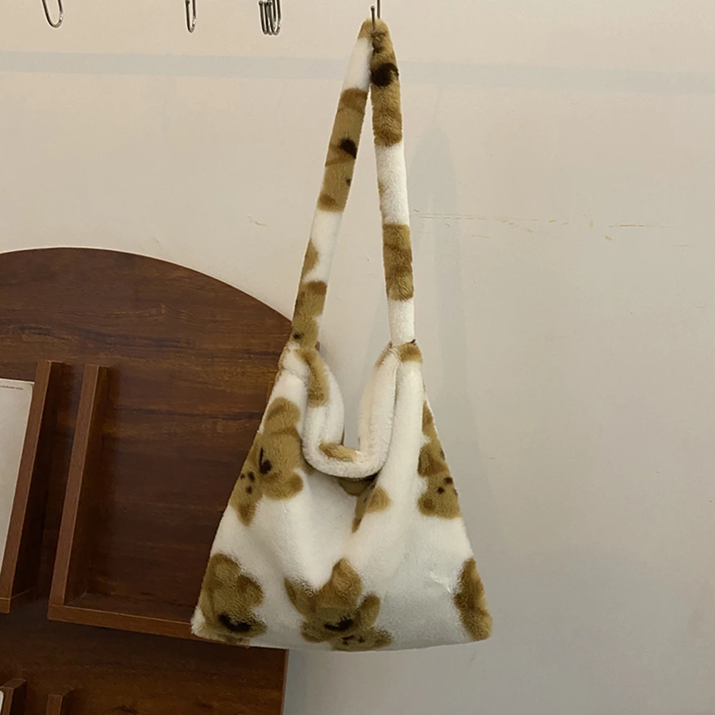 الخريف الشتاء لطيف أفخم حمل حقائب النساء رقيق زهرة حقائب كتف سعة كبيرة حقائب كروسبودي حقيبة ساعي الموضة