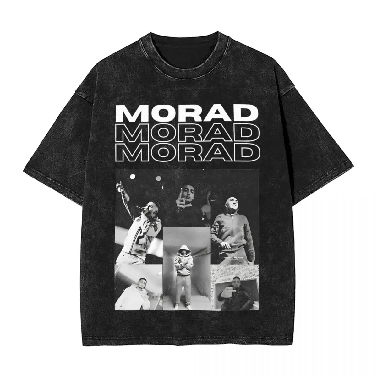 

Mens T-Shirt Rapper Morad 2025 Tour Washed T Shirts Hip Hop Summer Tees Y2K Casual Clothes Plus Size