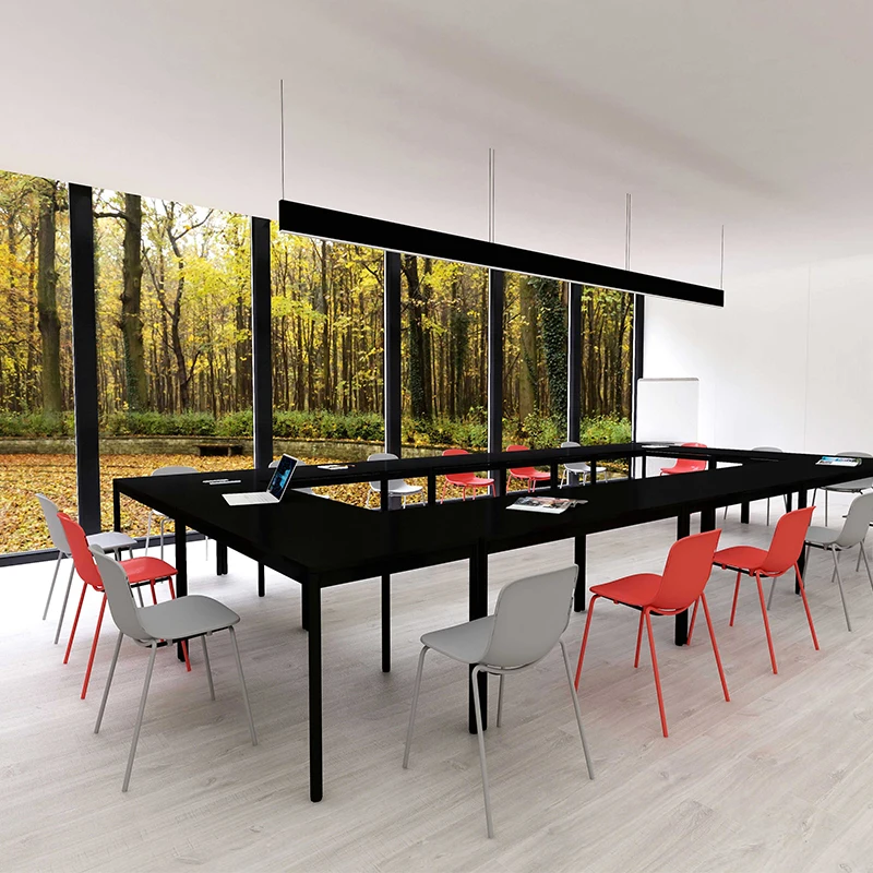 طاولة اجتماعات صغيرة حديثة طاولة صغيرة De Reunion Foteuil De Bureau مكتب مكتب حديث مكتب مكتب أسود