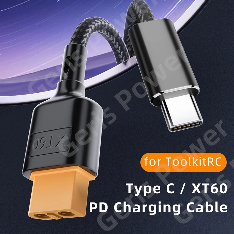 USB-C to XT60 Charging Cable for Toolkitrc SC100 Type-C to XT60 Cable For Toolkitrc M7 M6 M6D M8S 100W Fast Charging Power Cord