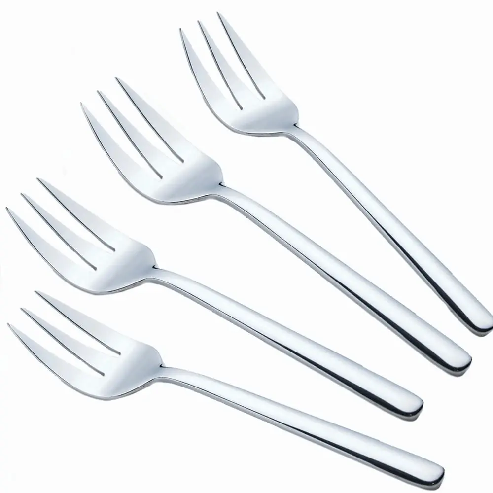 

Serving Platters Forks Stainl Steel Buffet 9 H Utensils Cake Butter Pastry Servers (4 Pcs Serving Forks)