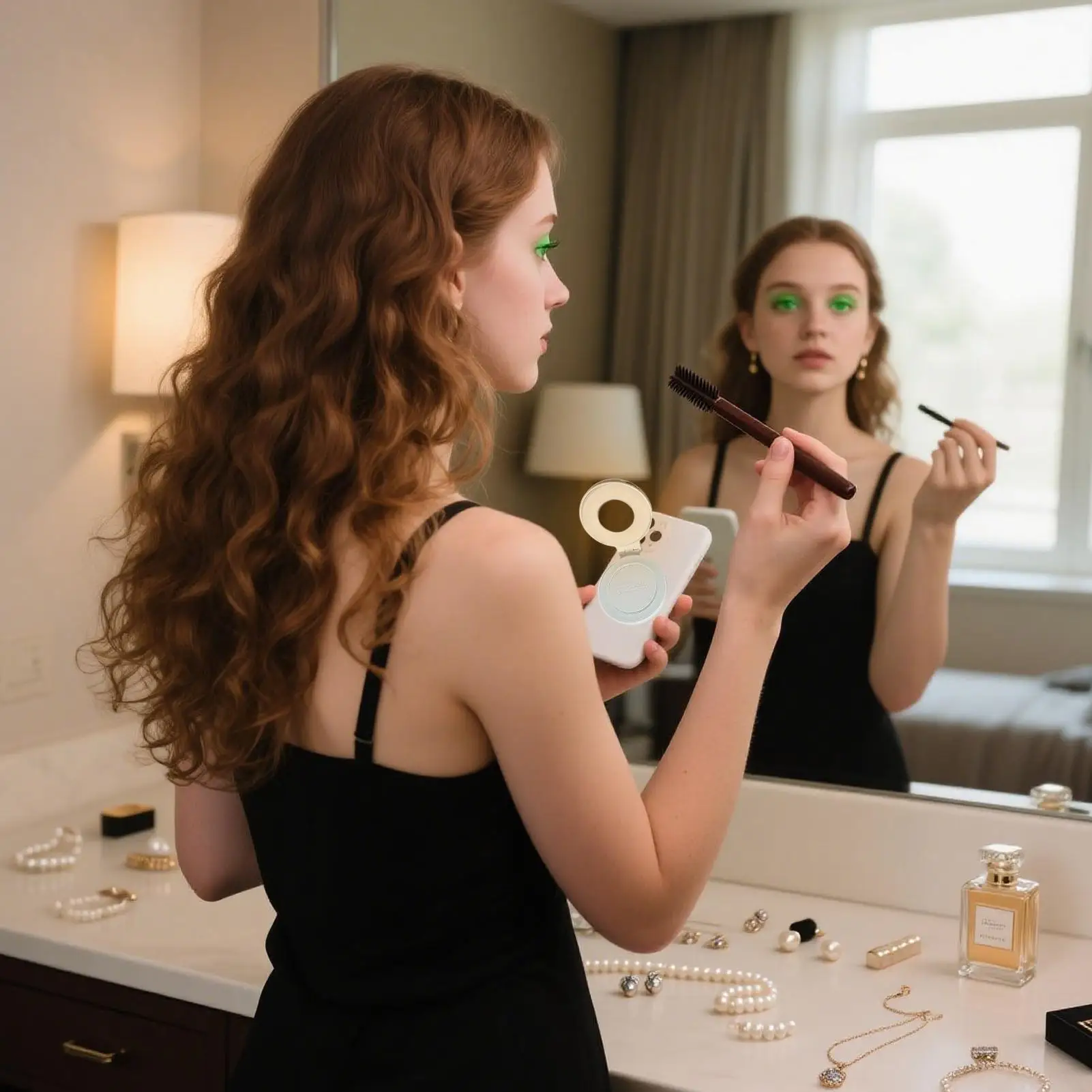 電話 Selfie ライト磁気 Led フィルライト 360 度調整可能なランプミラー付き会議ビデオ録画メイク屋外