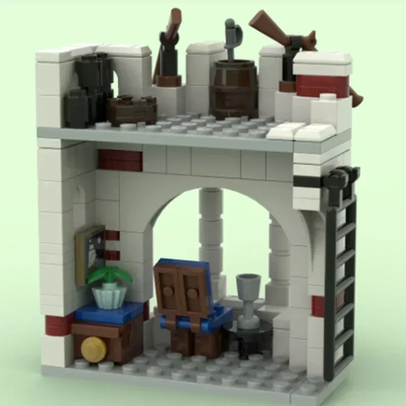 Moc ビルディングレンガ軍事城モデルエルドラド要塞 2 階テクノロジーモジュラーブロックギフトクリスマスおもちゃ DIY アセンブリ