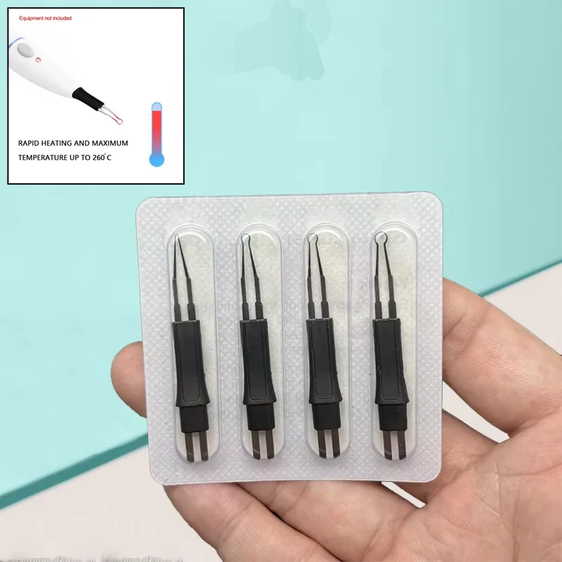 

4 шт./упак., стоматологические насадки для резки гутта с подогревом для точки Gutta Percha, нагревательный резак, зубная резинка