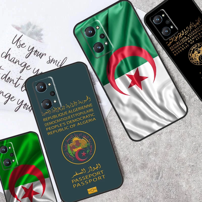 Algerian Algeria Passport For Realme C55 C53 C35 C33 C30 C25s C21Y C11 C15 GT3 GT5 GT Neo5 9 10 11 12 Pro Plus Case