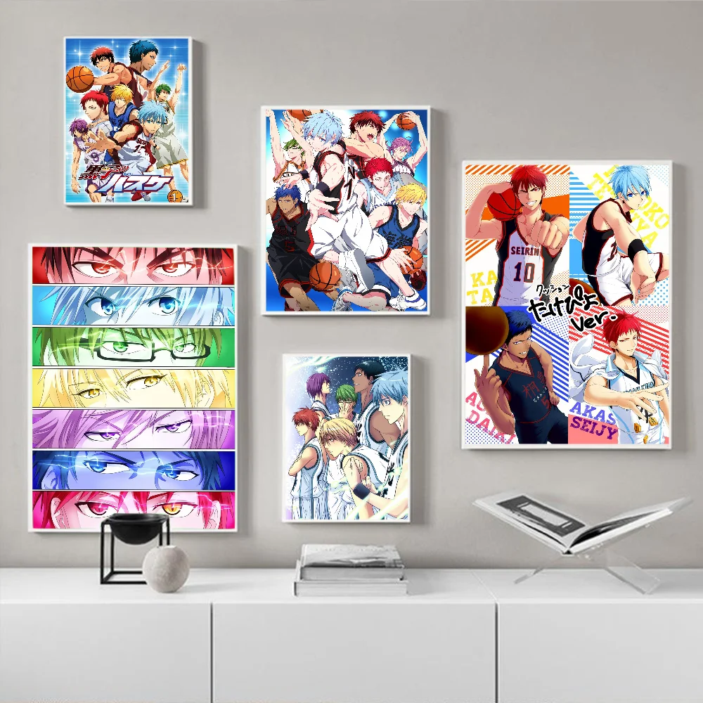 Japanese Anime Kuroko No Basket Good Quality Prints And Posters Waterproof Paper Sticker Coffee House Bar Posters Wall Stickers