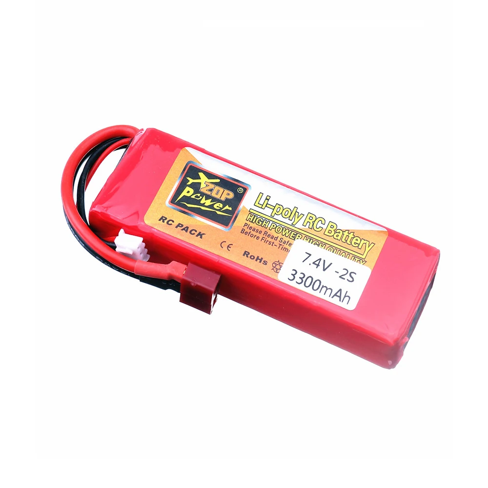 2S 7.4V Lipo Battery for Wltoys RC Toys car 144001 12428 124019 124018 12423 144001 Battery Parts Upgraded 7.4V 3300mAh Battery