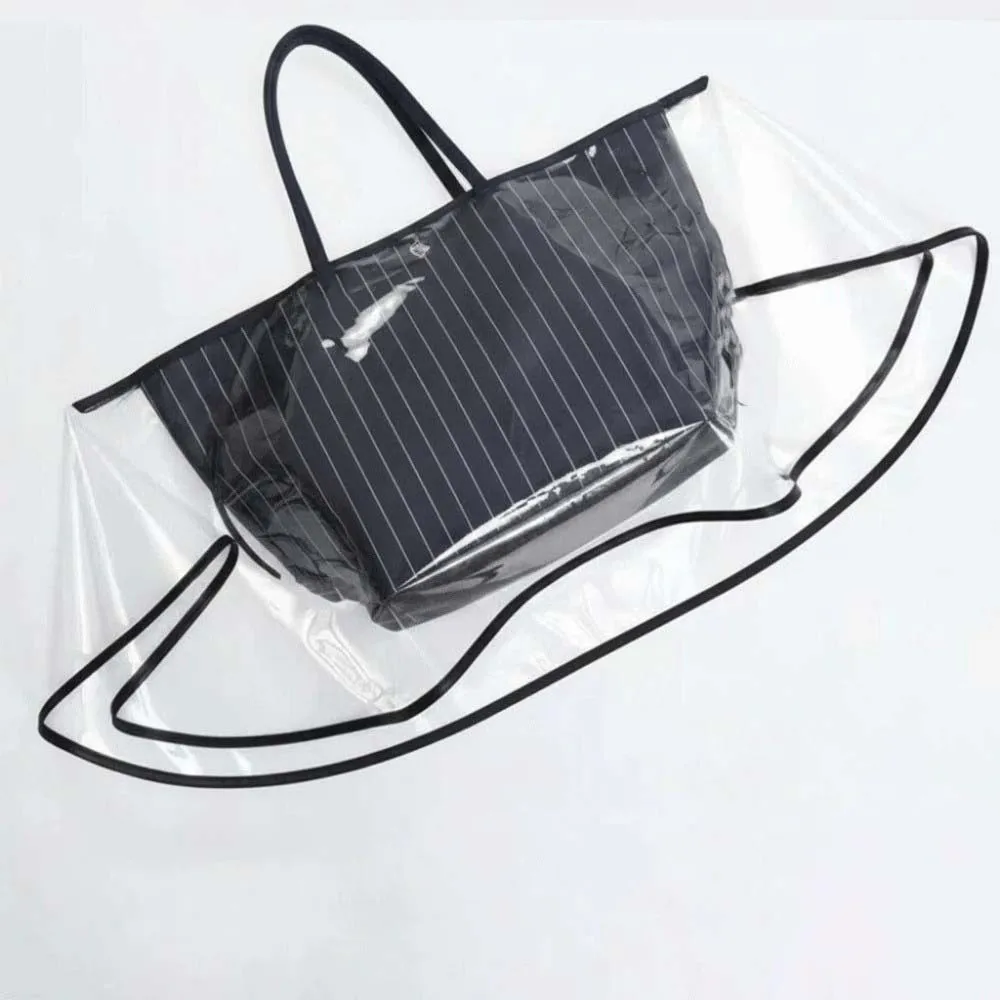Universal Fit Bag Raincoat Transparent Frosted Matte Purse Rainproof Quick-Dry Thickened Tote Protector Fashion Collectors