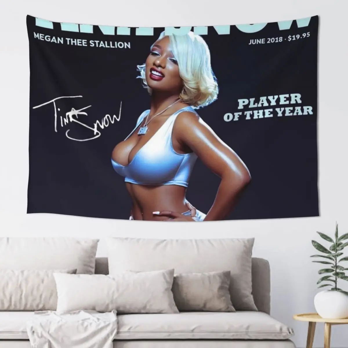 Megan Thee Stallion Tapestry Decor Home Anime Decor Wallpaper Bedroom Tapestry