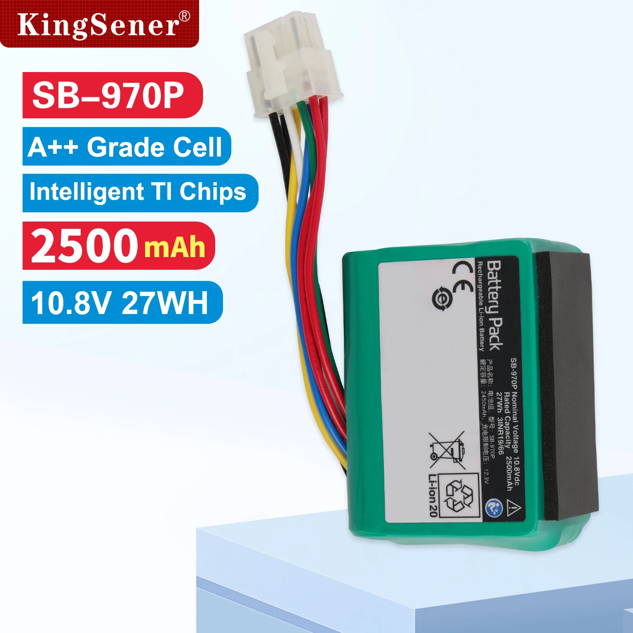 

Литий-ионный аккумулятор KingSener SB-970P для прикроватного монитора Nihon Kohden CSM-1701 CSM-1702, 10,8 В, 2500 мАч/27 Втч