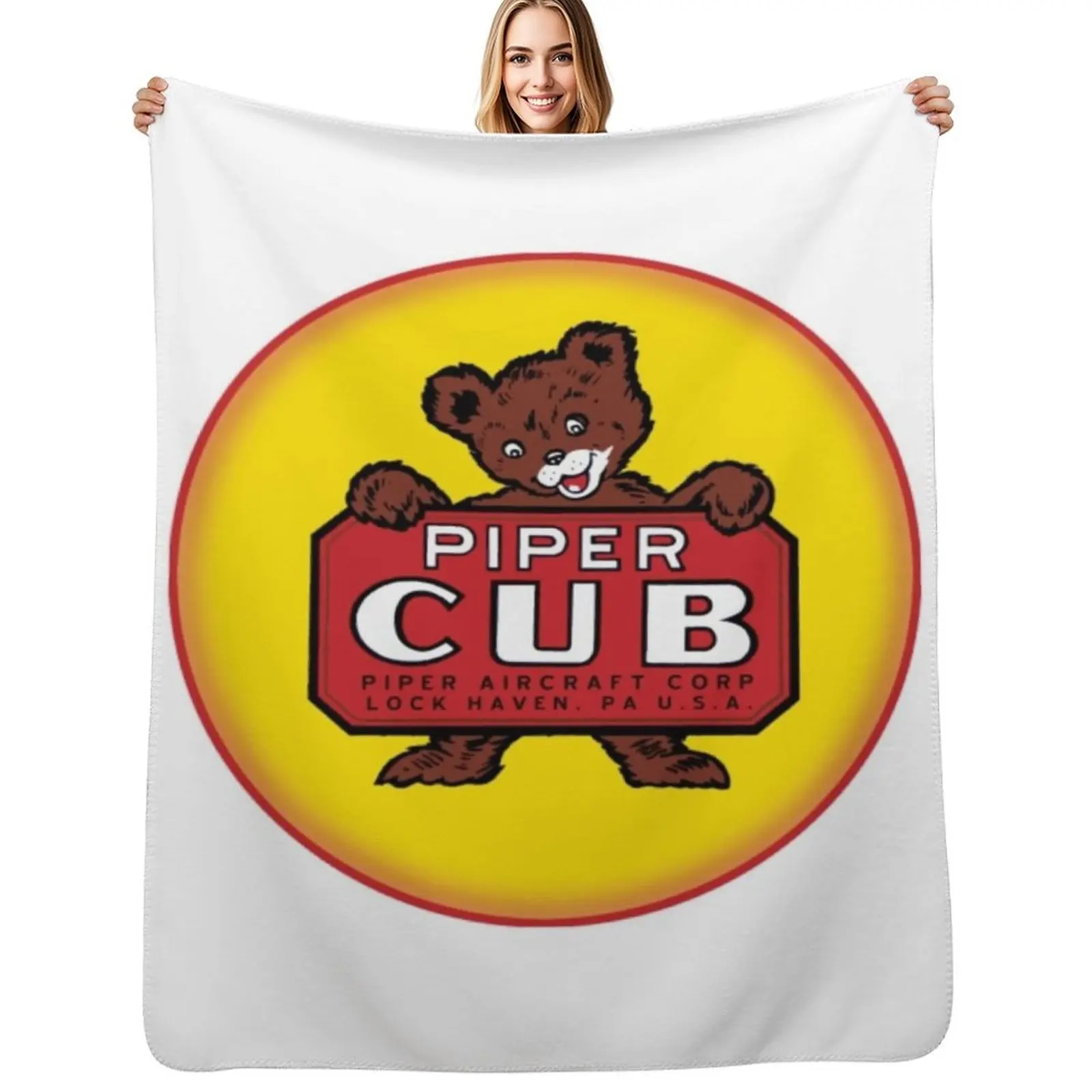 

Piper Cub T-ShirtPiper Cub Aircraft Throw Blanket Cozy Throw Blanket Birthday Gift for Him Her