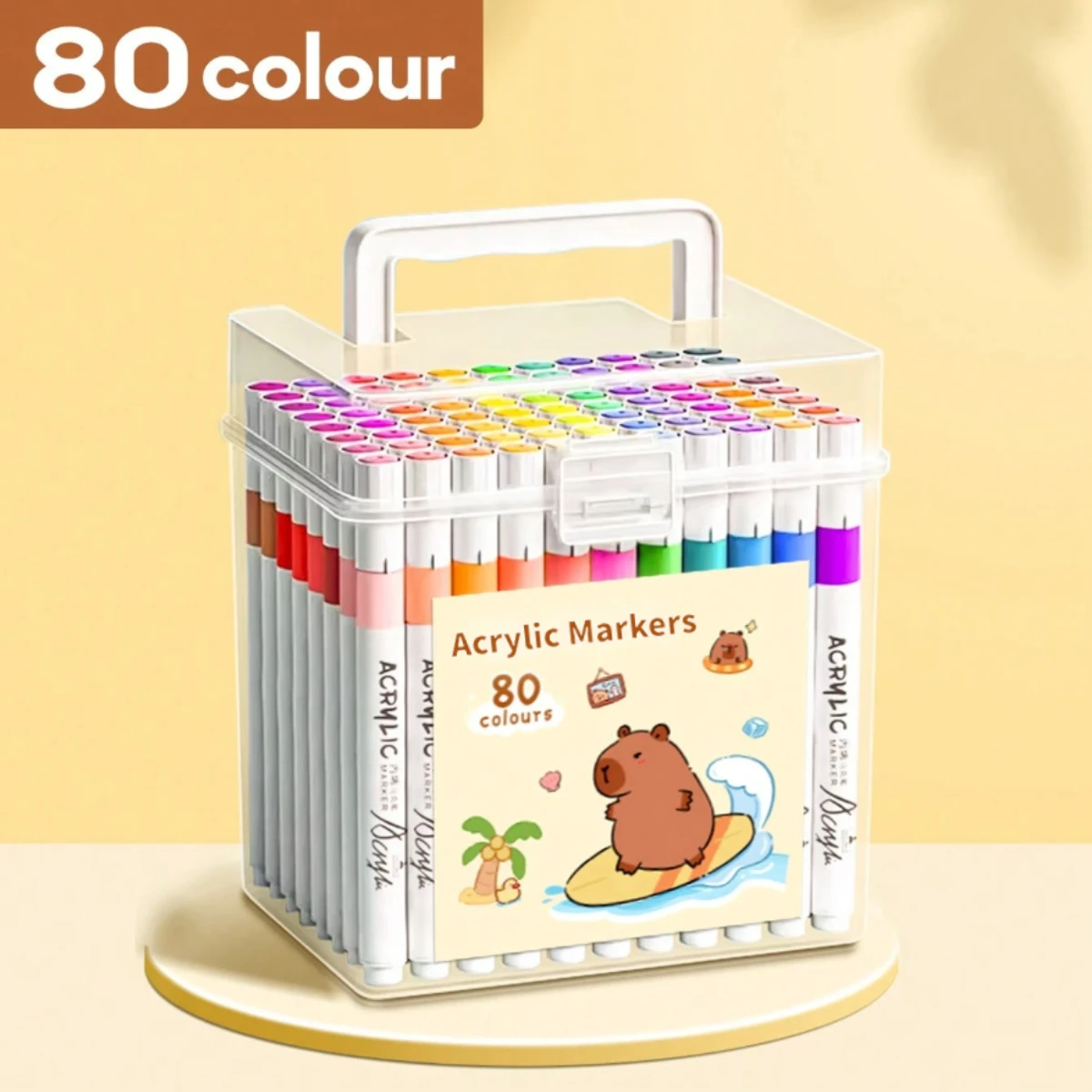 

80Pcs Acrylic Markers, Art DIY Graffiti Pens, Colorful Painting Watercolor Art Marker Set, for Art Painting Marker Pen, Waterpro