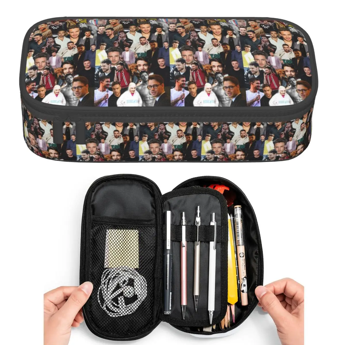 

Liam Payne Photo Collage Pencil Cases for Students Pen Box Pencil Bag Large Capacity Pencil Pouch Pen Holder