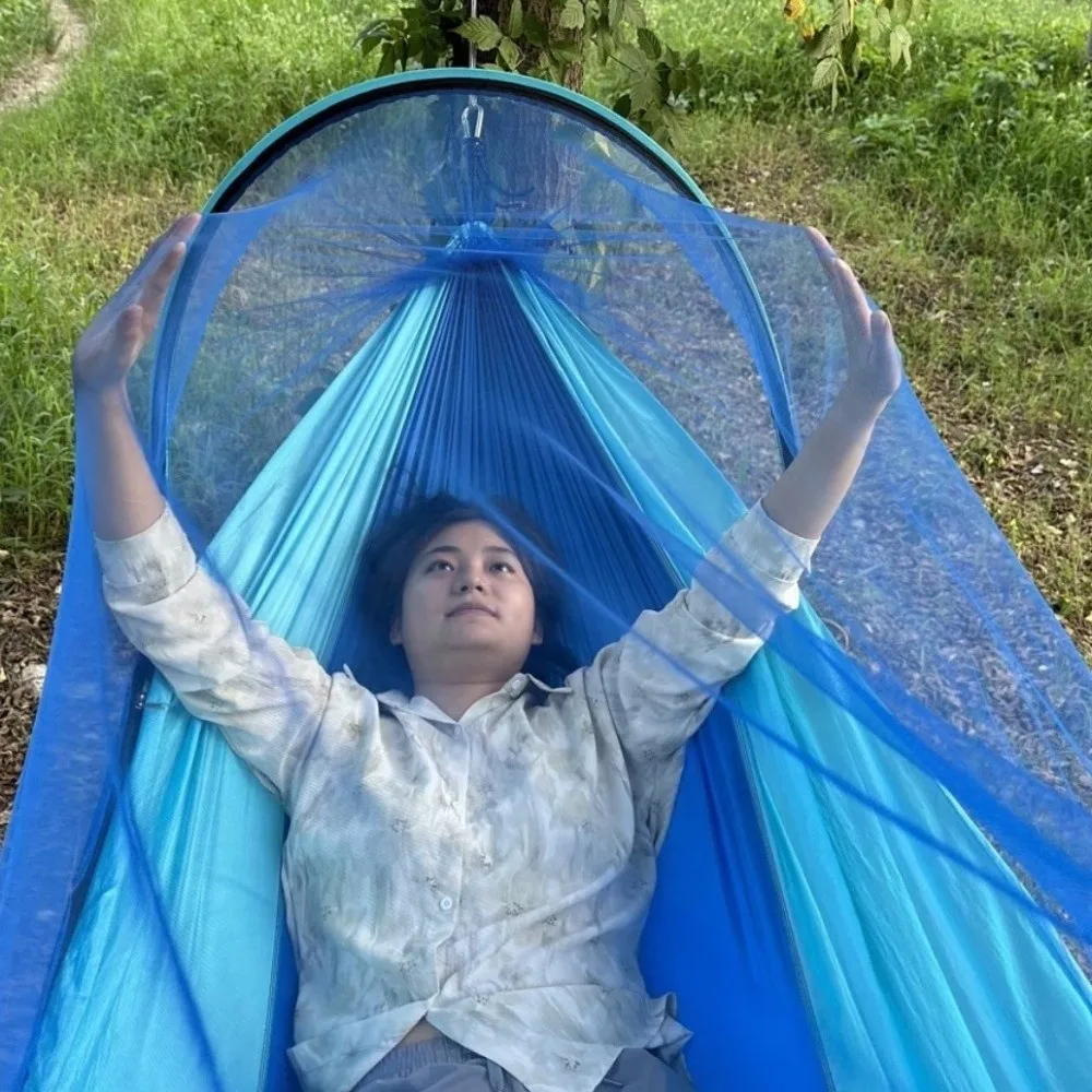 Aerial Tent Anti-Mosquito Mosquito Net Hammock Ultra-Light Breathable Camping Hammock Swing Design Nylon Portable Hammock Hiking