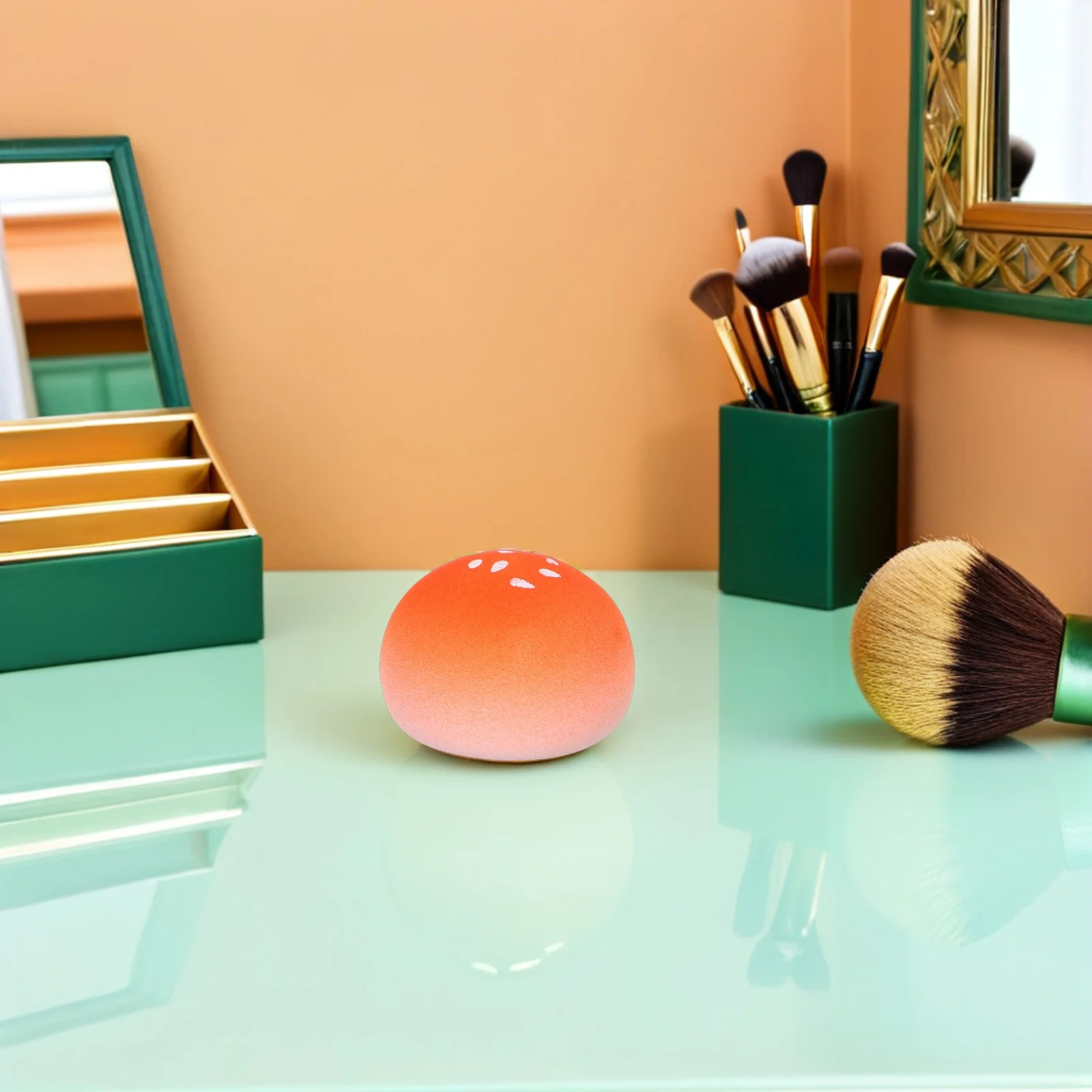 2 stuks make-up spons bladerdeeg broodje vorm dubbel gebruik voor foundation poeder crème niet-absorberend gevoelig huidvriendelijk gezicht