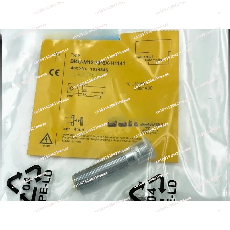 Suitable for ，Three Wire  Normally Closed Sensor，2pcs  Inductive Proximity Switch BI4U-M12-RP6X-H1141 ,