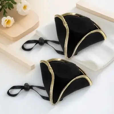 2 قطعة قبعة القراصنة تأثيري حلي مريحة الجلد ودية مقاومة للاهتراء لدور حفلة كرنفال الهالوين